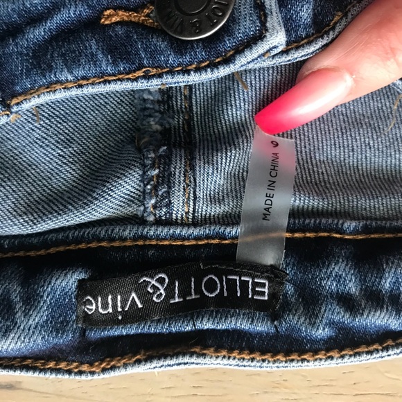Elliott & Vine NWT! skinny Jeans w/ Floral Print - Picture 6 of 8